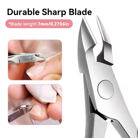 Cuticle Pliers with Cuticle Pusher Stainless Steel Cuticle Remover and Trimmer Perfect For Fingernai