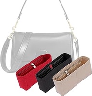 LinerLink Bag Organizer for Coach Soft Tabby Shoulder Bag(26L x 16H x 9D cm)|Handmade Custom Bag Insert|2mm Felt Bag Liner|Women Handbag Shaper (Pink, Style A: Exposure)