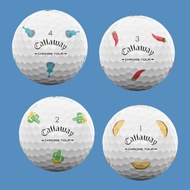 [4Ball] [Nobox] Callaway Chrome Tour Aces And Amogos Golf Ball