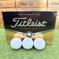 Titleist Pro V1 Golf Balls **ลูกกอล์ฟมือหนึ่งมีสกรีน** ลูกกอล์ฟ Pro V1 (เบอร์ดำ) ลูกกอล์ฟ Titleist P