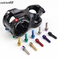XUTIAN88WL 6pcs/set Bicycle Handlebar Screws, Titanium-plated Stainless Steel Bike Handle in Bolts, 
