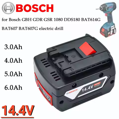 Original Rechargeable Battery for Bosch Power tool 14.4V 6.0Ah 5Ah 3Ah GBH GDR GSR DDS180 BAT614G Re