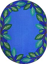 Joy Carpets Breezy Branches Area Rug in Color Multi, 5'4" x 7'8" Oval