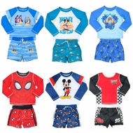 Branded Baby Kids Boy swimsuit Swimwear UPF50+ top long sleeve and short pant - size 12M-7T