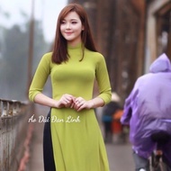 (A820) Áo dài 4 tà xanh cốm đẹp dịu dàng - Áo Dài Đan Linh