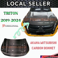 💯ORIGINAL AKANA MITSUBISHI TRITON 2019-2024 CARBON BONNET FRONT HOOK 4X4 DEPAN BONET