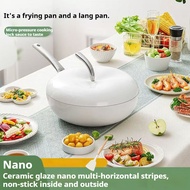 Carote Nonstick Cookware Set Gradient Blue 11Pcs Handle Removable Non-stick Frying Pan Wok Suit All 