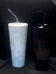 星巴克杯子海洋貝母榴蓮杯大容量吸管杯周年慶海洋