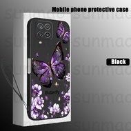 For Samsung A10S A11 A13 A14 M12 F12 Samsung A12 Phone Case Purple Diamond Butterfly Phone case