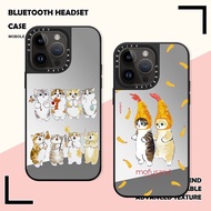 Full Screen Shrimp Head Play Cat Sticker casetify Mirror Phone Case Suitable for iPhone15ProMax Compatible with iP15Pro 13 Phone Case Suitable for Compatible iPhone11 12Promax 13Promax 12 13 14 15 Phone Case