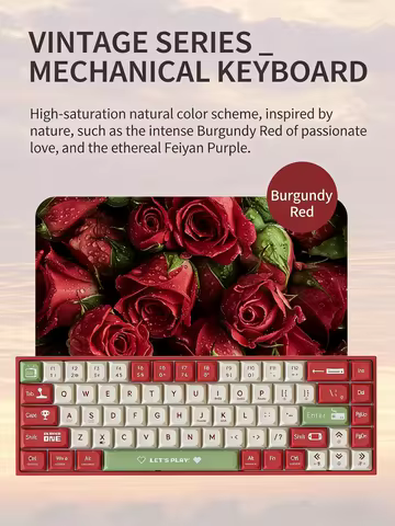 AJAZZ AK680 Wired Mechanical Keyboard 68 Keys Hot Swap Custom Gasket ABS Keycap 65% Compact Gaming K