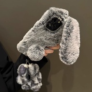 casing realme c15 realme 12x 5g casing realme 10 pro 5g casing Autumn Winter Furry Rabbit Female a57