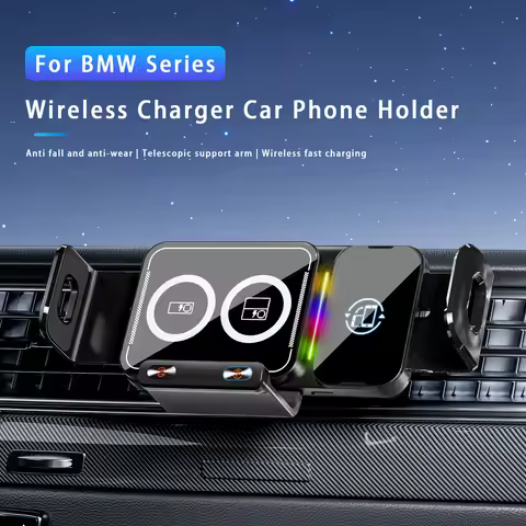 Car Wireless Charger Stand Fold Screen Fast Charging For BMW 3 5 7 Series X3X4X5X6X7 G01G02G05G06G07