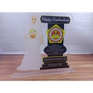 :=:=:=:=] Plakat Akrilik Wisuda /Plakat Acrylic Kado Wisuda Tebal 8Mm