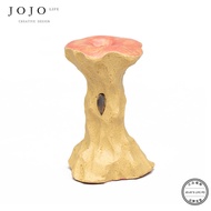 Creative Apple Core Calligraphy Stand Tea Ceremony Ornament สีม่วง Clay Tea Pet Vintage Style Chines