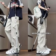 Wide Leg Tactical Pants All-Match Loose Paratrooper Overalls Outdoors Slim-Fit Straight Tactical Pan