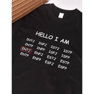 Mbti16 Personality Summer New Ins Style Short Sleeve T-Shirt Loose Casual Pure Cotton Versatile Unis