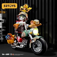 52TOYS TOM and JERRY Retro Motorcycle Tom and Jerry Trendy Figure Motorcycle Toy Gift