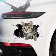 CRAFT Car 3D Cat Stickers, 3D Cat Universal Cat in The Crack Sticker, Car Accessories Funny Creative