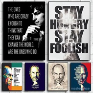 O7O1 Motivational Steve Jobs Portrait Success Legend Quotes Poster and Prints Wall Art Pictures Canv