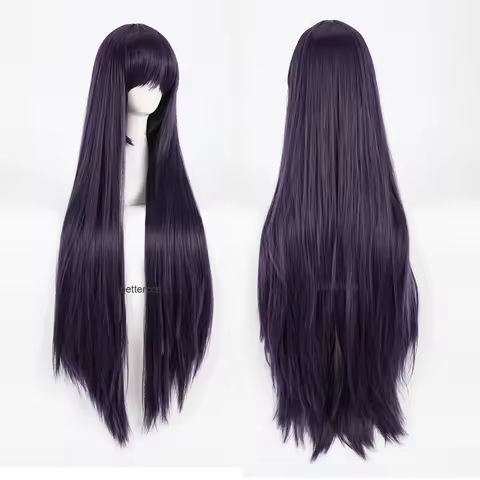 Inu x Boku SS Ririchiyo Shirakiin Riricho Cosplay Wigs 100CM Long Purple Black Heat Resistant Synthe