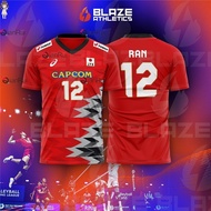 Japan Olympic Volleyball Jersey Nishida Yuji Black Casual Women Men Tshirt(Free name and number) ﻿