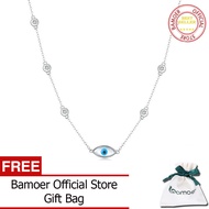 สร้อยคอตาปีศาจ925เงินสเตอร์ลิง BAMOER 42.5ซม. สำหรับ SCN505คอแฟชั่นสำหรับผู้หญิง