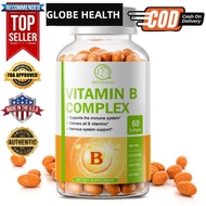 [60pcs] Vitamin B Kompleks dengan Vitamin B1 B2 B3 (Niacinamide) B4 B5 B6 B7 (Biotin) B8 (Inositol) 