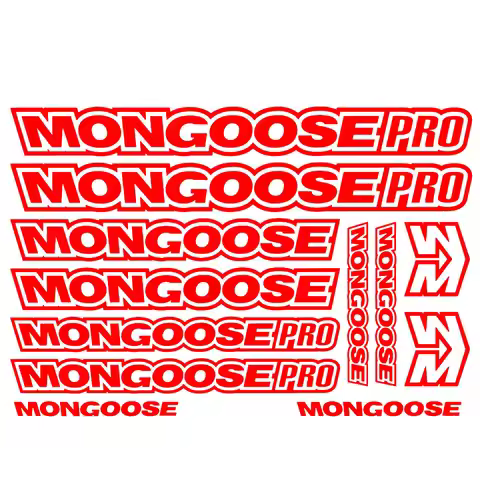12pcs for MONGOOSE PRO Vinyl Decals Stickers bike frame