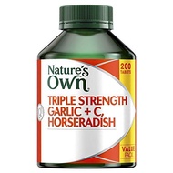 Triple Strength Garlic + C, Horseradish 200 Tablets Exclusive Size