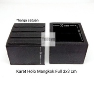 Karet Hollow Mangkok Full 3x3 cm Tutup Besi Holo