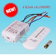 Wall-penetrating 4-channel remote control switch