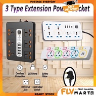 Universal Power Strip Extension Plug Power Socket Electric Sockets Extension Cords USB C + 3 USB Por