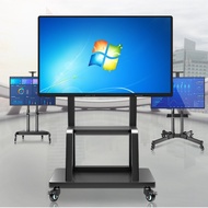 Bracket Floor Bracket Monitor Wheel Car with TV Hanger Bracket Portable Mobile TV Conference Room Pu