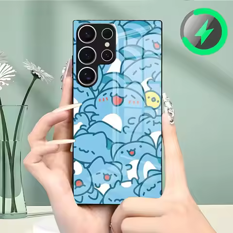 CUTE B-Bugcat Capoo Phone Case For Samsung S26 S25 S24 S23 S22 S21 S20 Edge Ultra Plus FE For Magsaf