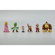 Super Mario Mini Figures Collection Set (6pcs) – Mario, Peach, Yoshi, Toad, Diddy Kong & Donkey Kong