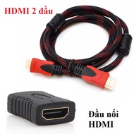 Cáp HDMI 2 đầu đực chống nhiễu 1.5m + Tặng kèm đầu nối HDMI 2 đầu âm