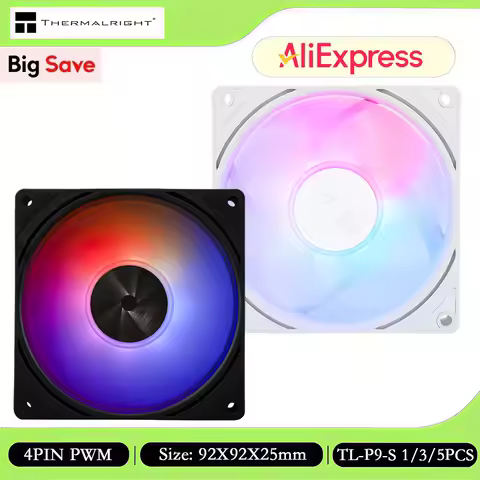 Thermalright TL-P9-S 1/3/5PCS Computer ARGB Case Fan, Pc Fans 92mm, High Performance/Reduce Noise/Sp