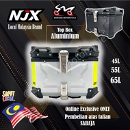 NJX Aluminium Top Box X Design Kotak Motosikal Peti Aluminum Box Motorcycle