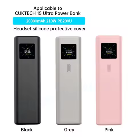 For CukTech 15 Ultra PB200U Soft Silicone Protective Case anti-Dirt and Dust Resistant Solid Color P