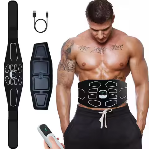 Electronic EMS Muscle Stimulator Abdominal Toning Belt With Remote Control Ab Trainer Fitness Equipm