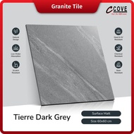 Granit Cove Granite Tile Tierre Dark Grey 60x60 Granit Lantai Outdoor Rustic Kasar