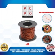 MAGNETIC WIRES 14 AWG 0.064", QUALILINE PURE COPPER, BEST FOR REWINDING MOTOR, SOLDERING DIY MOTOR
