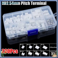 AKIYAMAMIOAQ 230Pcs Pin Connector, Male And Female Housing Kit 2.54mm Pitch Terminal,  2p 3p 4p 5pin