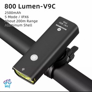 ROCKBROS V9-C800 LM LAMP BICYCLE LIGHT IPX6 LAMPU SEPEDA V9C 800 LUMEN - Goes Store87