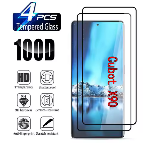 9H Curved Four Sides Glue Tempered Glass For Cubot X90 Film