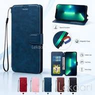 Leather Wallet Case For Vivo Y300 Y300i Y39 Y38 Y76 Y76S Y72 Y78 Y77 Y50 Y30 Y55 Y75 Y33S Card Slots