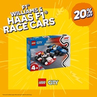 LEGO City 60464 F1 Williams Racing & Haas F1 Race Cars (92 Pieces)