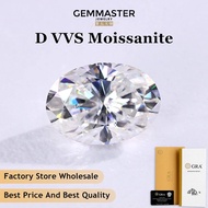 Oval Moissanite D VVS 1ct 3ct 5ct Synthetic Diamond Customized Jewelry Loose Moissanite Stones 3EX c