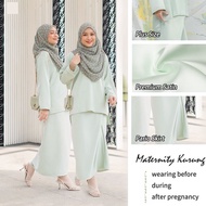 Maternity Pragnent Baju Kurung Murah Plain Anggun Sarong premium Soft Satin Duchess Baju Kurung pario skirt plus size